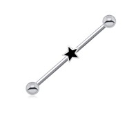 Small Enamel Star Industrial Piercing INDR-118s